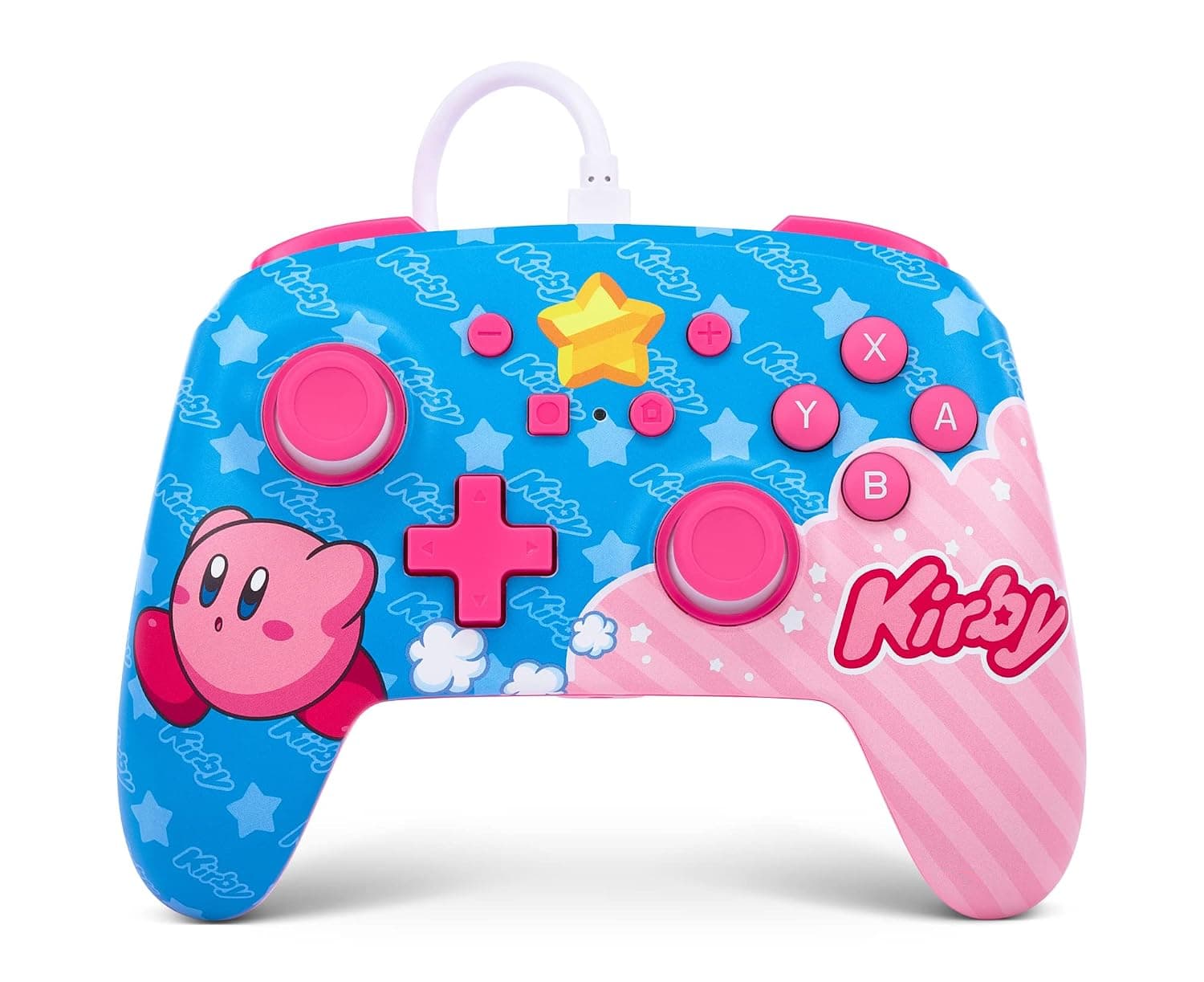 Mando con cable mejorado PowerA para Nintendo Switch - Kirby, Gamepad, mando de juego, mando con cable, con licencia oficial