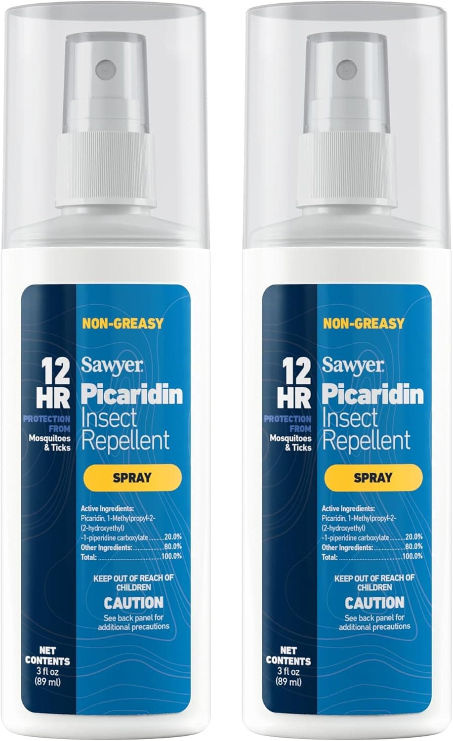 Sawyer Products SP5432 Picaridina repelente de insectos en aerosol, 20 %, bomba, 3 onzas, (paquete de 2) (el embalaje puede variar)