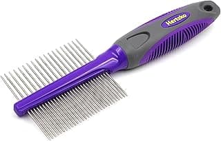Pet Combs de Hertzko – Peine pequeño y grande - Doble cara - Áreas pequeñas y grandes - Elimina enredos, nudos, piel suelta y suciedad - Ideal para uso diario para perros y gatos con pelo corto o largo