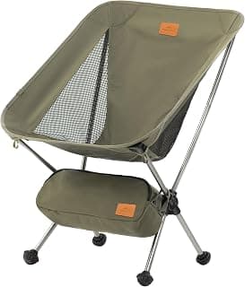 Silla de camping ultraligera Naturehike YL08: solo 2,12 libras, pies antihundimiento | Silla portátil y ligera para mochilero, malla lateral transpirable, marco plegable con cordón de choque de instalación rápida para senderismo, playa y viajes