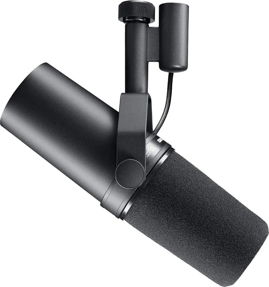 Shure SM7B Micrófono vocal dinámico para podcasting y streaming | Micrófono dinámico de estudio XLR para transmisión, podcast, grabación, juegos y streaming; Voces suaves y cálidas, estructura robusta.