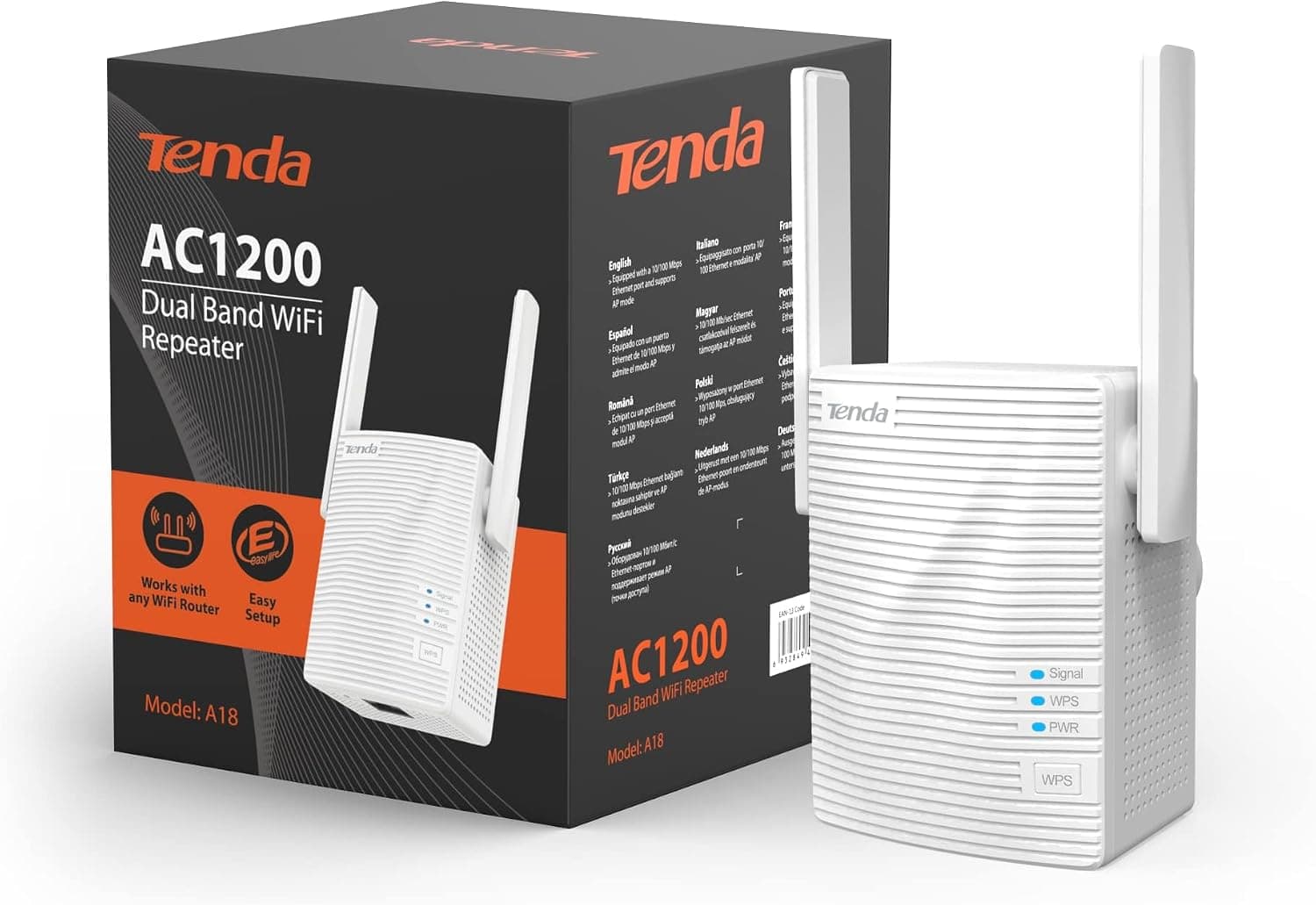 Tenda Extensor WiFi 6 AX3000 (A18-AC1200)