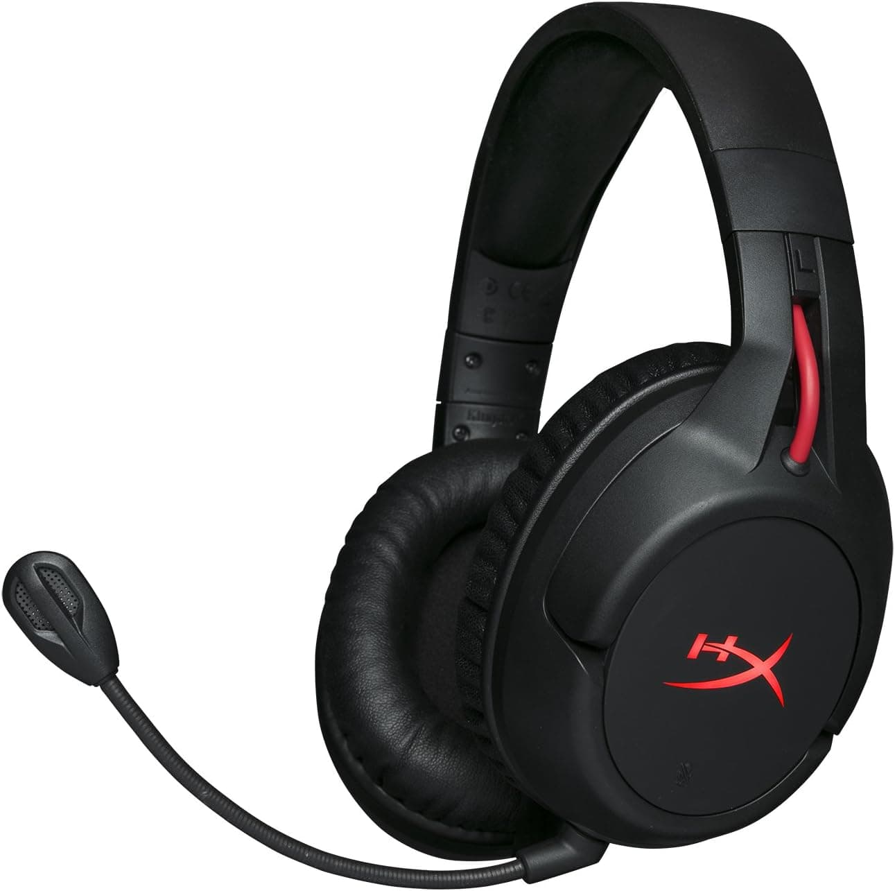 HyperX Cloud Flight - Auriculares inalámbricos para juegos, batería de larga duración de hasta 30 horas, micrófono con cancelación de ruido desmontable, luz LED roja, cómoda espuma viscoelástica, funciona con PC, PS4 y PS5