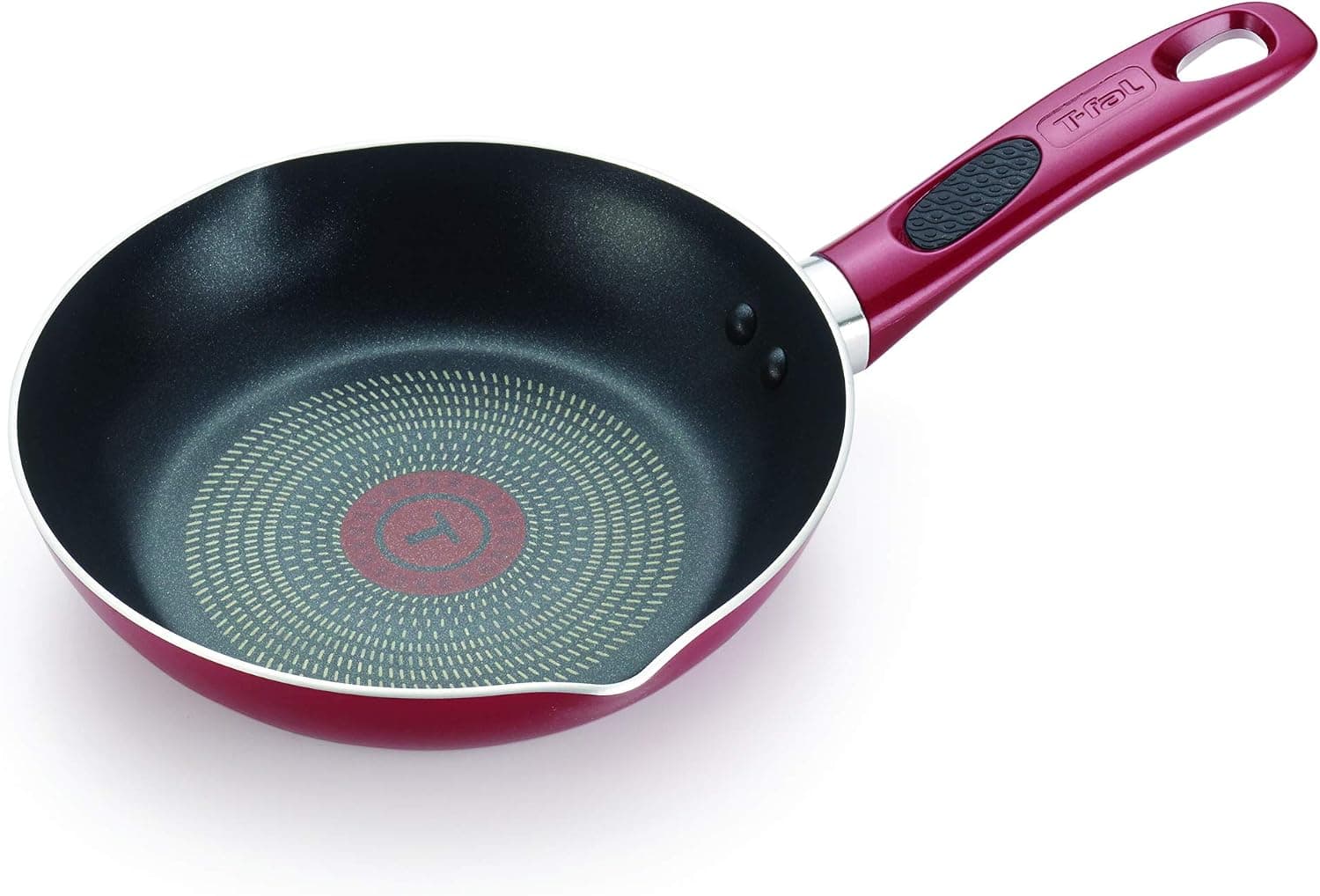 T-fal Excite Sartén antiadherente para saltear, 8 pulgadas, apta para horno, 350 F, utensilios de cocina, ollas y sartenes, apta para lavavajillas, color rojo