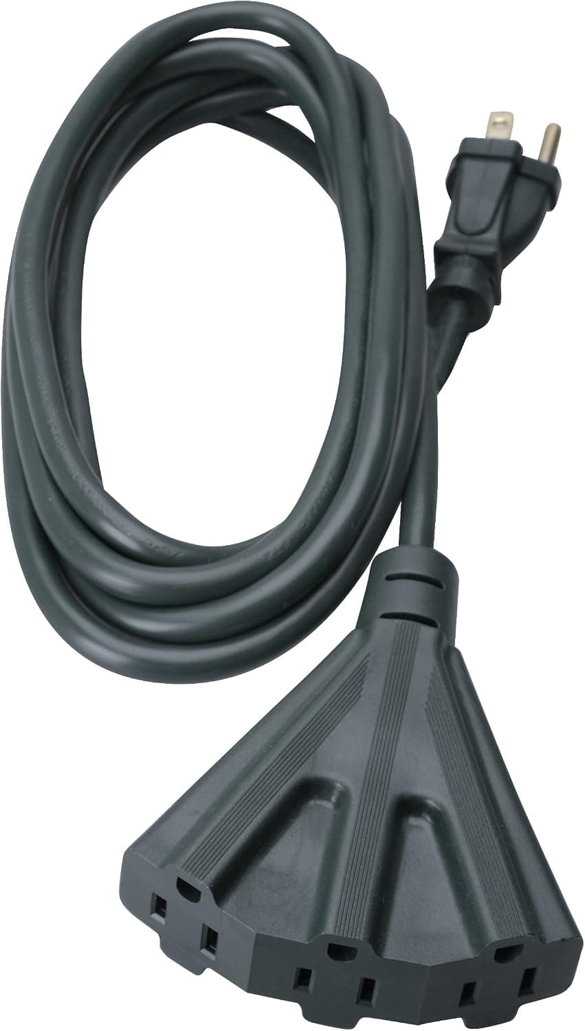 Southwire AgriPro Cable de extensión de servicio mediano - Calibre 14/3 - Salidas Tri-Tap - Chaqueta de vinilo resistente al agua - Cable flexible para todo tipo de clima - Listado UL - 25 pies