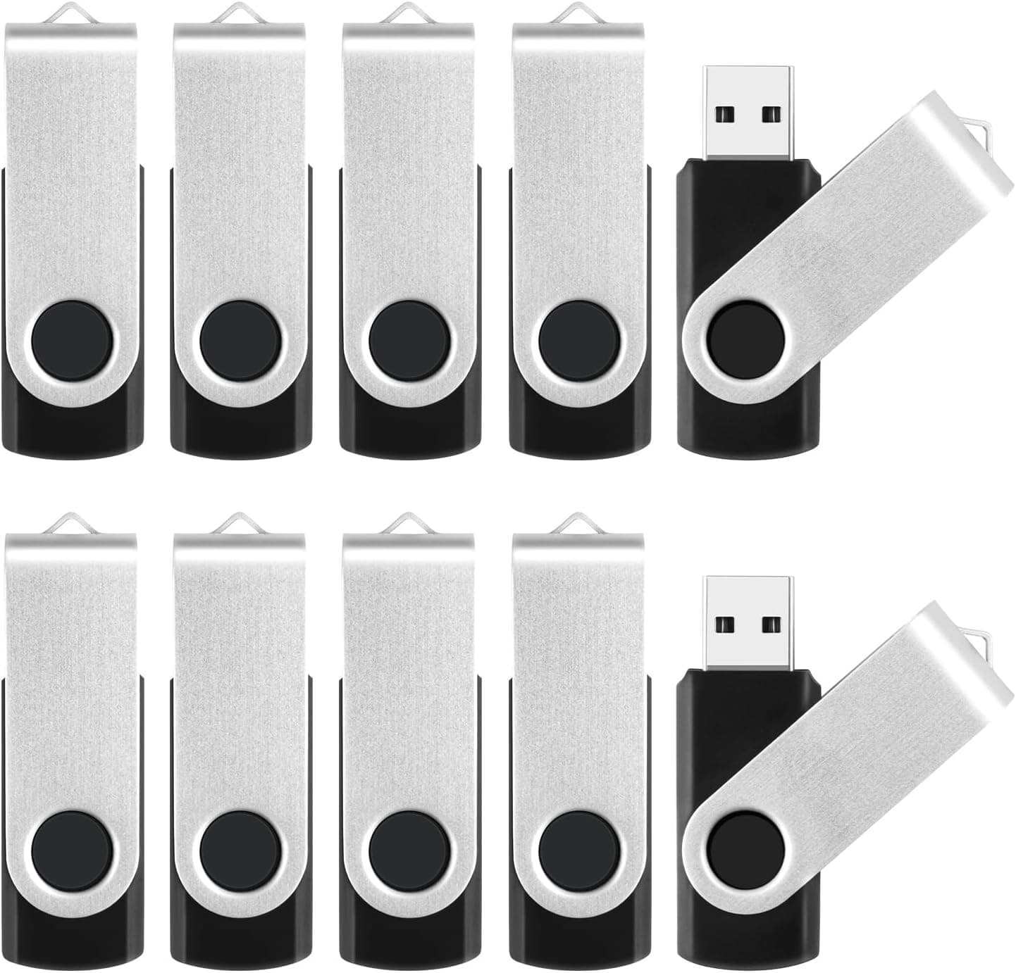 Unidad USB de 32 GB, unidades flash de 10 unidades, memoria giratoria Pendrive Jump Drives Multipack, Memoria portátil de almacenamiento USB unidad flash Photo Stick copia de seguridad de datos para el hogar, la escuela, suministros de oficina