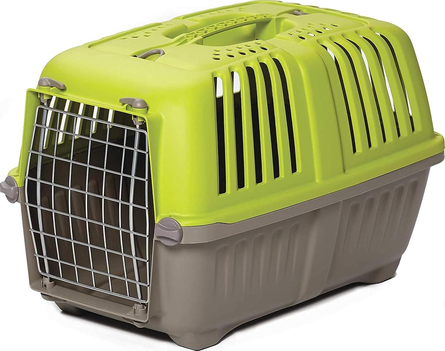 Transportín de viaje MidWest Spree, perros y gatos pequeños, 22 pulgadas, azul | Transportín para mascotas con lados rígidos, puerta de acero, diseño ventilado, pestañas de bloqueo, fácil montaje