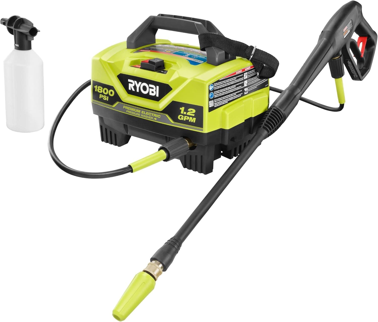 Lavadora a presión eléctrica de 1800 PSI