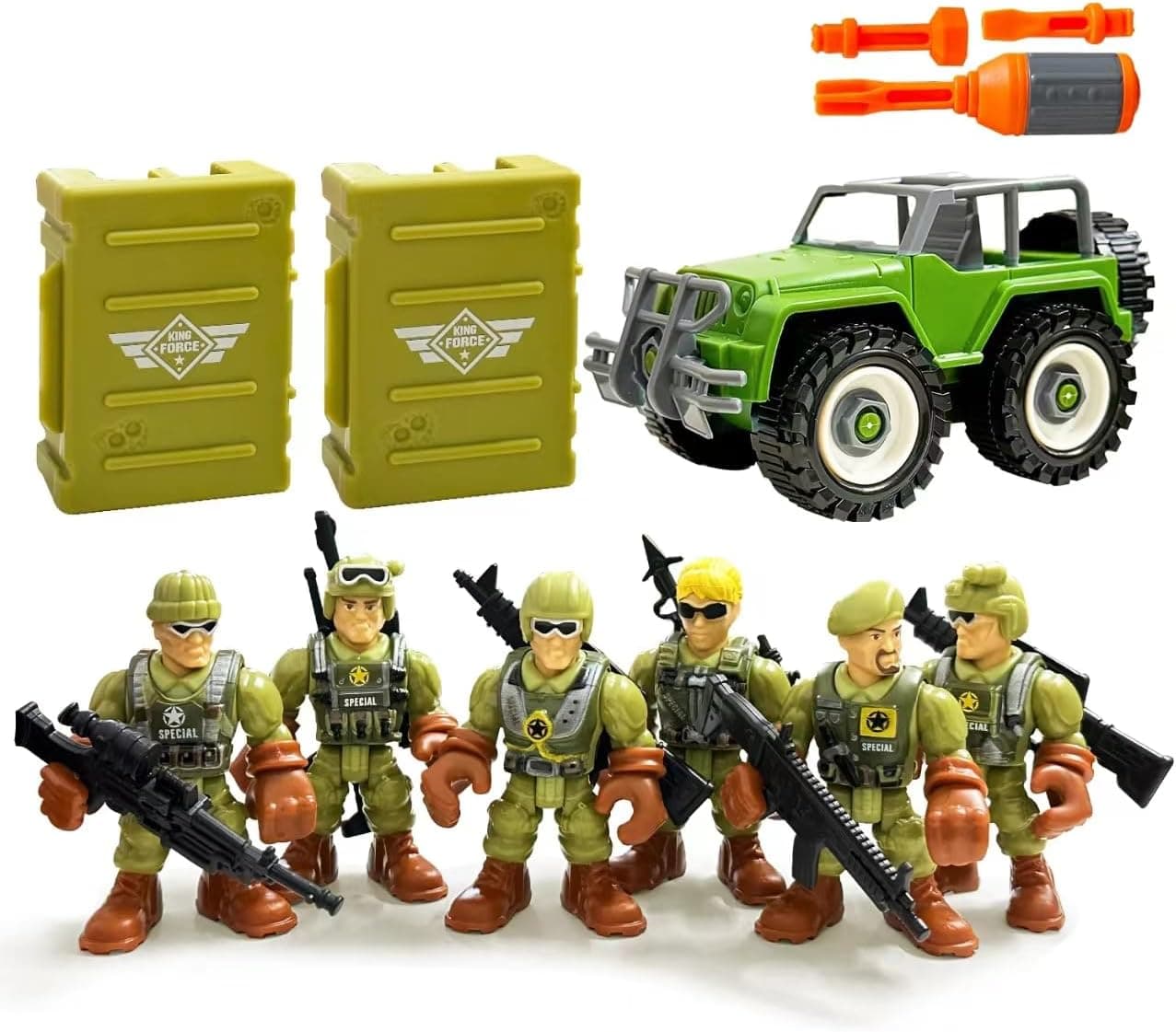 Juego de Juguetes de Soldados del Ejército, Hombres del Ejército con Armas(16 UNIDADES)