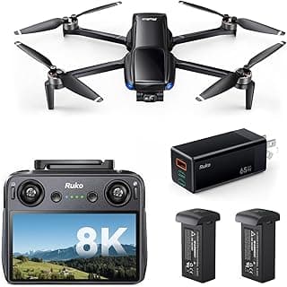 Ruko U11MINI 4K (RC3), Drone para principiantes con controlador de pantalla táctil y cargador USB C Ruko PD65W
