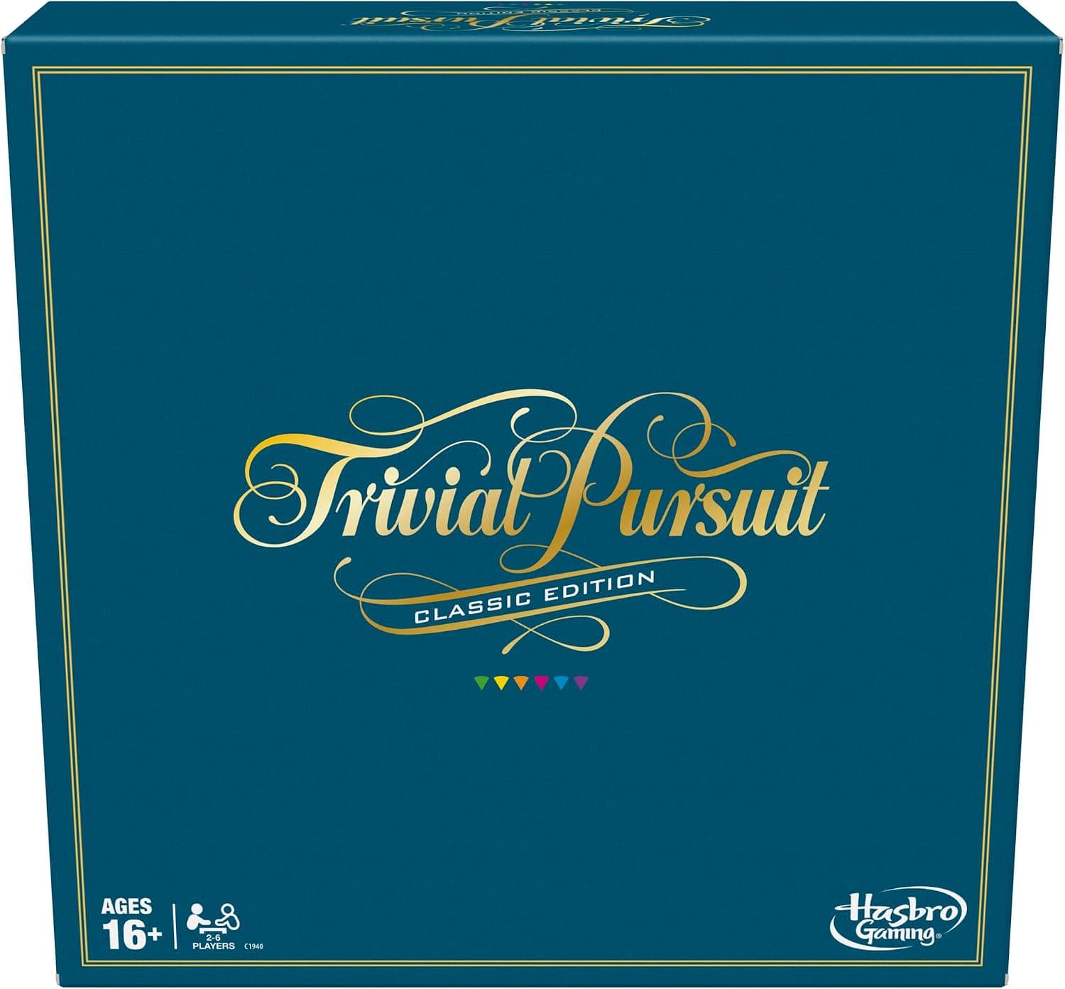 Juego de mesa Trivial Pursuit Classic Edition para adultos y adolescentes a partir de 16 años, juego de trivia para 2-6 jugadores