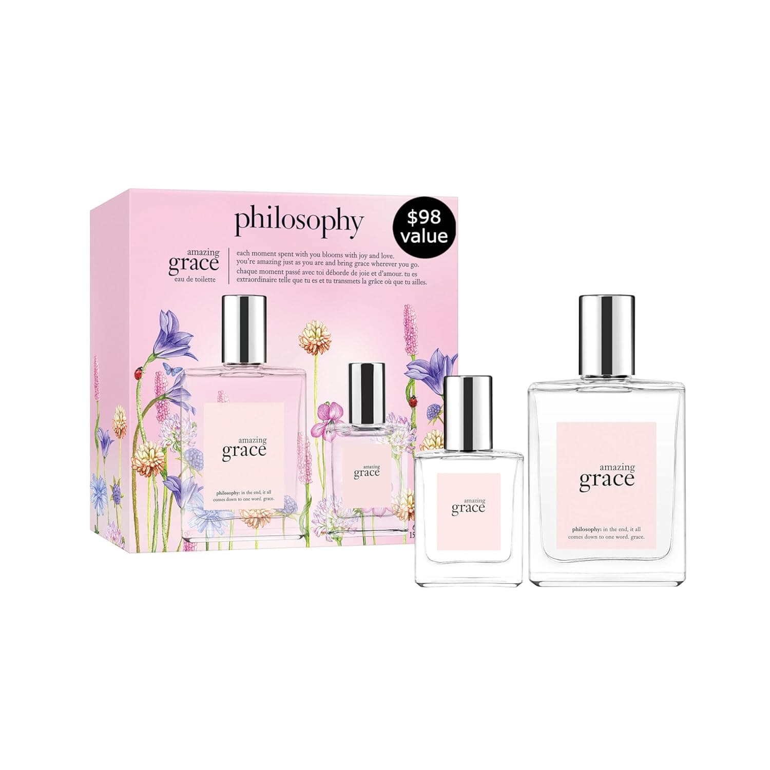 filosofía increíble gracia eau de toilette - perfume de mujer limpio y floral - con notas de bergamota, muguet y almizcle - fragancia de larga duración