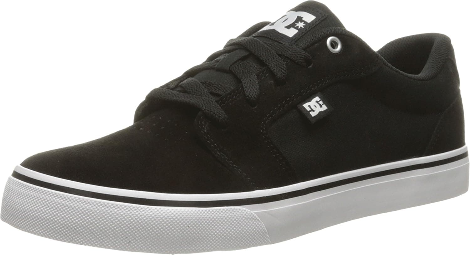 Zapatillas de skate DC Anvil para hombre, negro/blanco/negro, 12.5 US