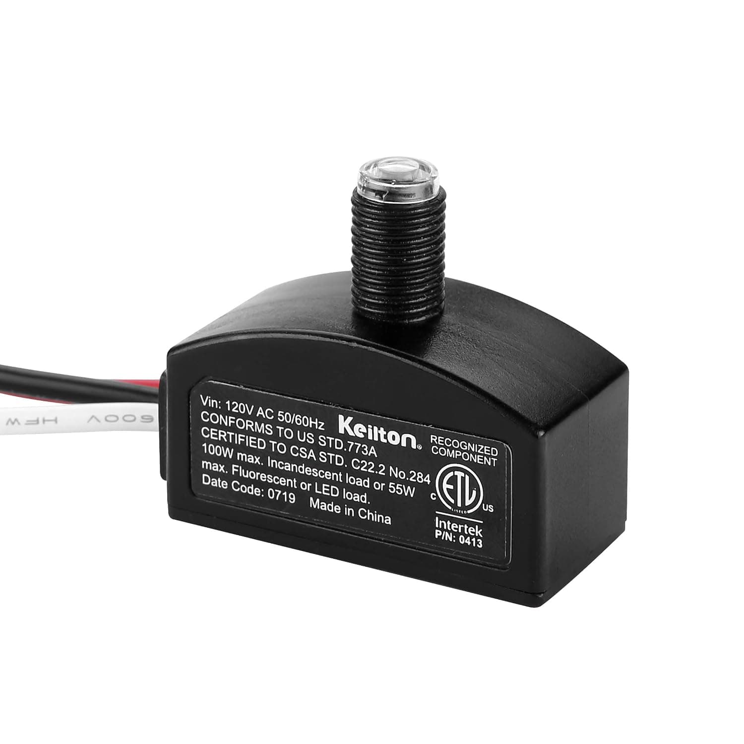 120V AC Dusk to Dawn Photocell Light Sensor, Outdoor Hard-Wired