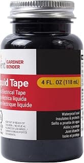 LTB-400 Liquid Electrical Tape, Easy-on, Waterproof, Indoor/Outdoor Use, 4 Oz. Jar, Black