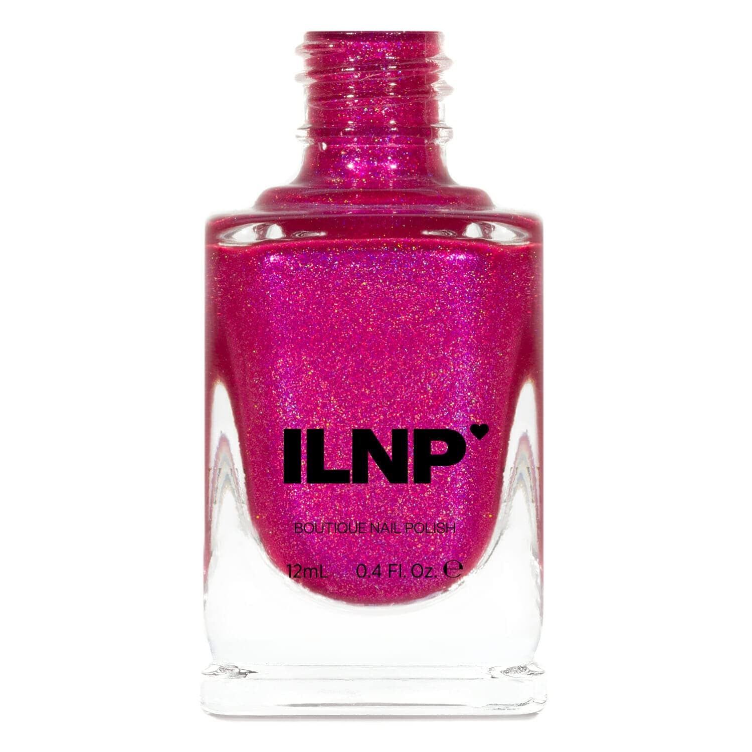 ILNP Bikini Bottoms - Esmalte de uñas holográfico Vivid Magenta Pink, Hot Pink Sparkle, no tóxico, vegano, resistente a las astillas
