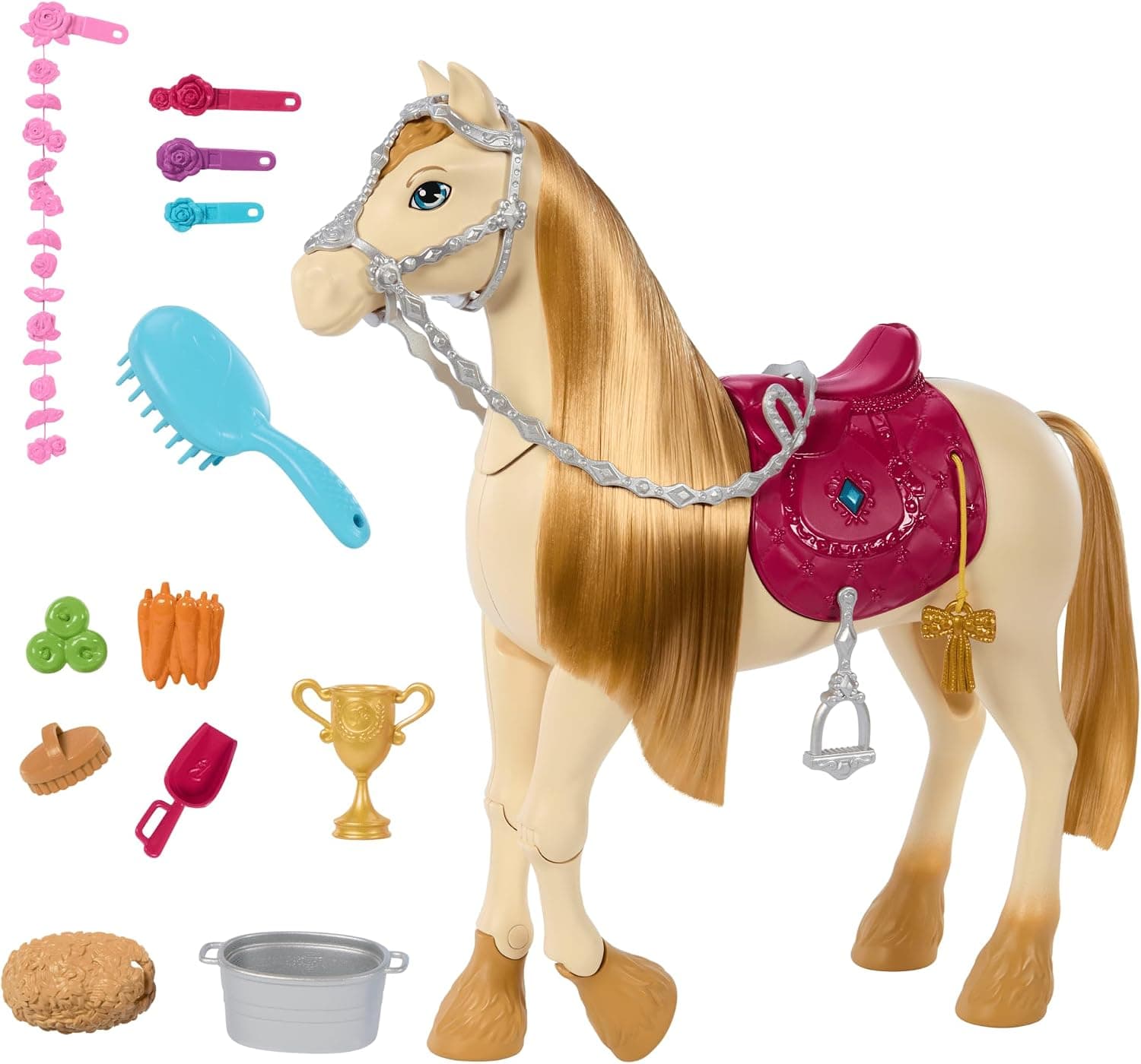 Barbie Horse with Sounds, Inspired The Great Horse Chase | with Music & Accessories, Toy Moves, Dances & Blinks Eyes​​