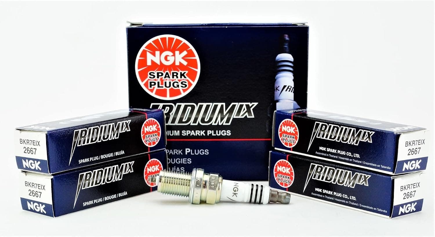 NGK 2667 BKR7EIX Iridium IX Spark Plug, Pack of 4