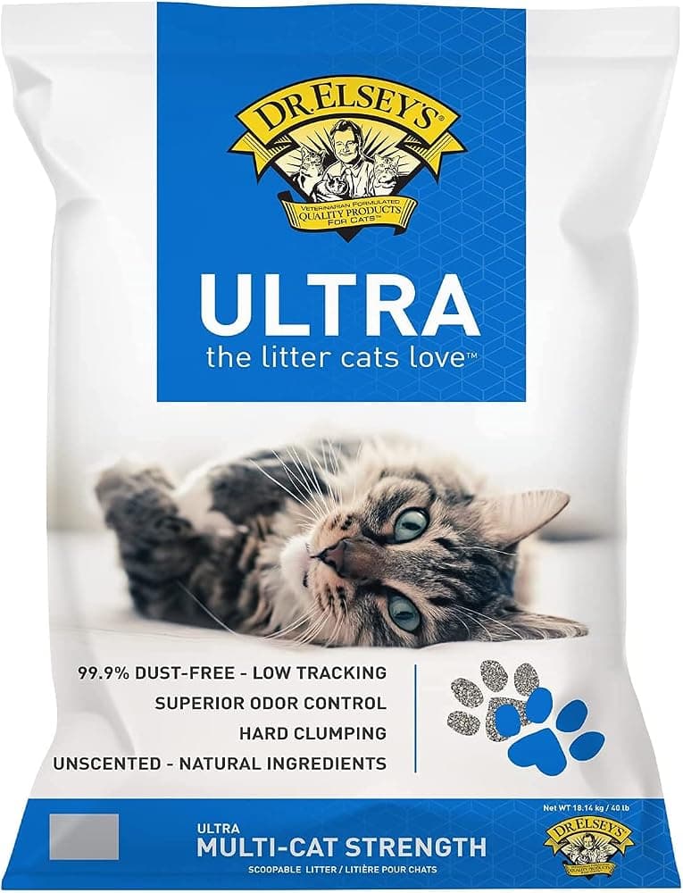 Bolsa Dr. Elsey's Ultra UnScented Clumping Clay Cat Litter 40 lb.