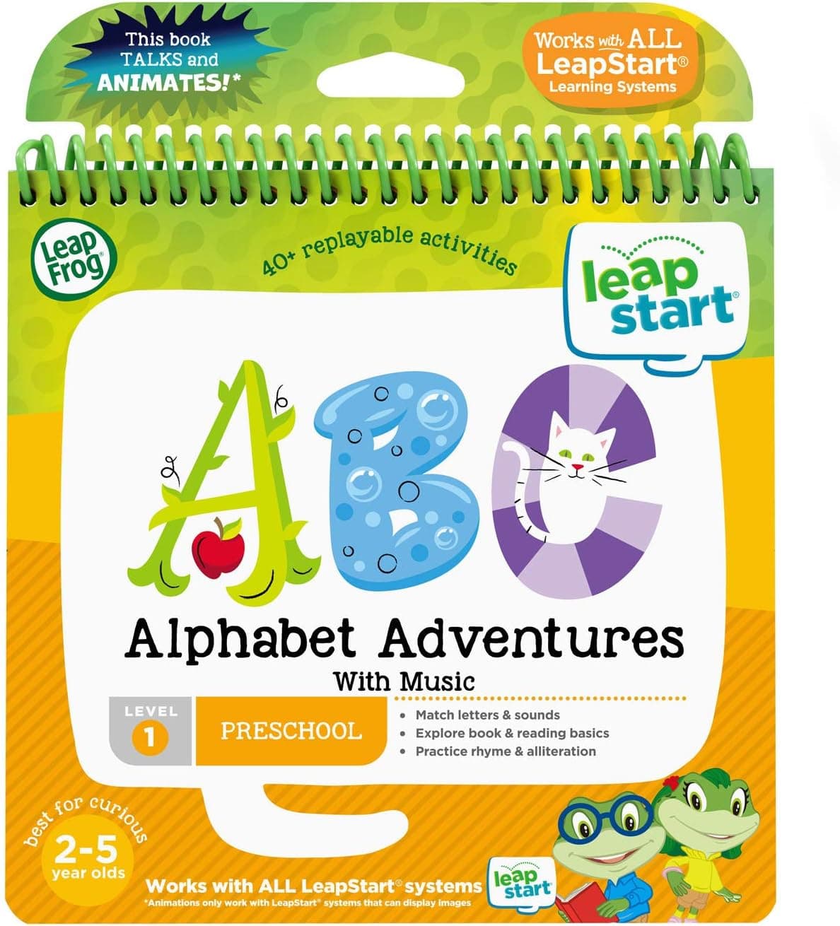 Libro de actividades preescolares LeapFrog LeapStart: Aventuras del alfabeto y música