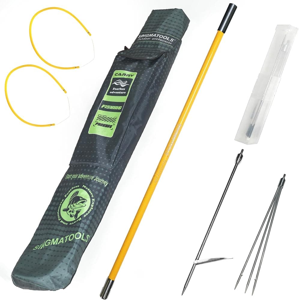 Lanza de pesca con honda hawaiana, lanza de fibra de vidrio de 5 pies, lanza de mano de 3 puntas, equipo de pesca con lanza, arpón, equipo de pesca submarina, pistola de lanza para pesca submarina, snorkel, buceo, apnea