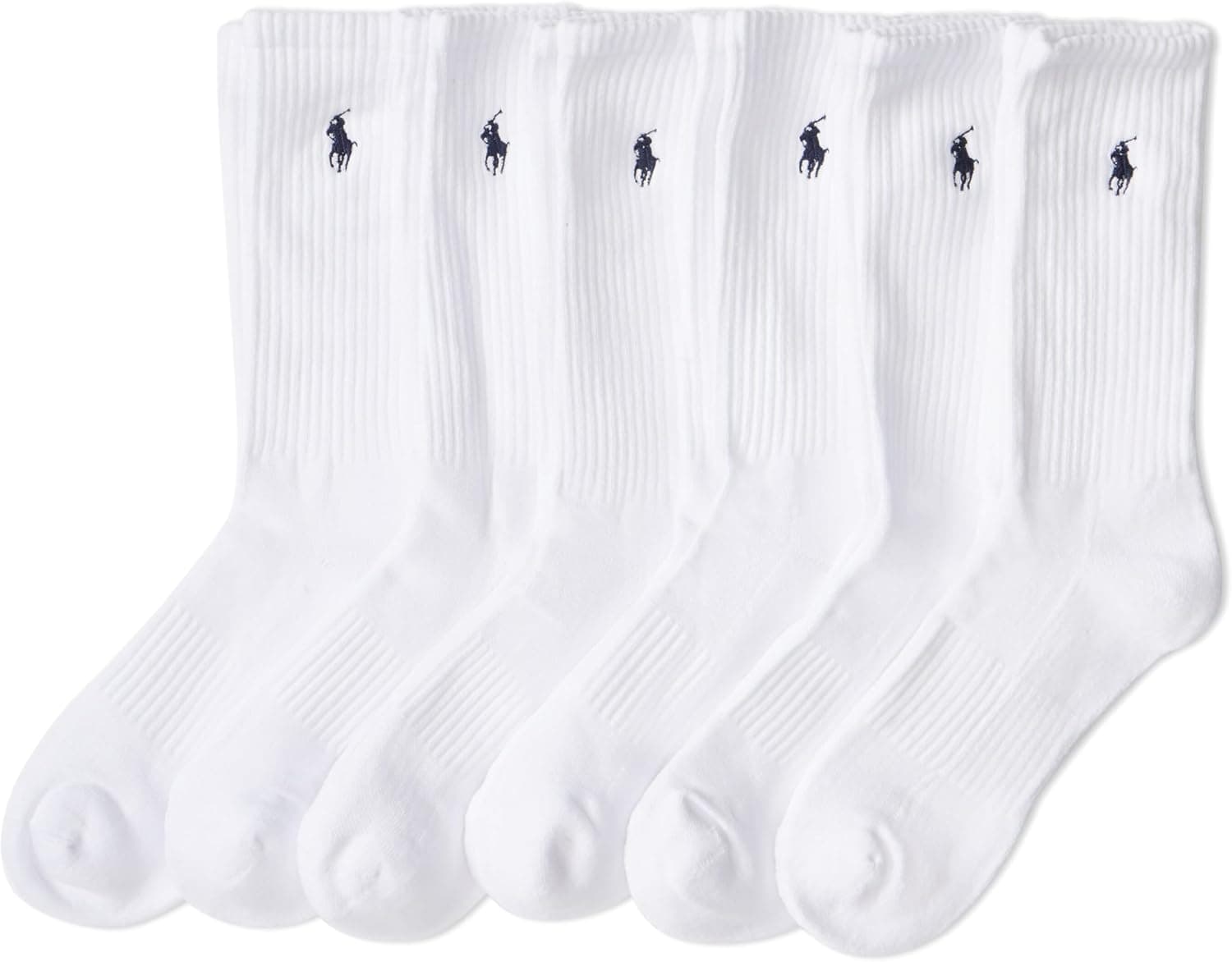 POLO RALPH LAUREN Calcetines deportivos de alto rendimiento para hombre, paquete de 6