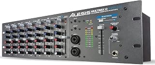 Alesis MultiMix 10 Wireless Audio Mixer | 10-Channel Rackmount Mixer, Bluetooth, 4 Jack/XLR Inputs, 2-Band EQ, Aux Sends
