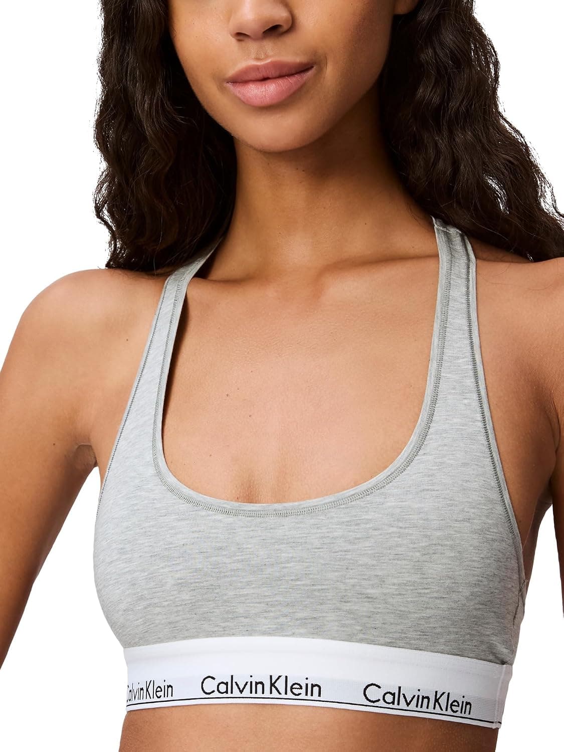 Calvin Klein Bralette inalámbrico sin forro de algodón moderno para mujer