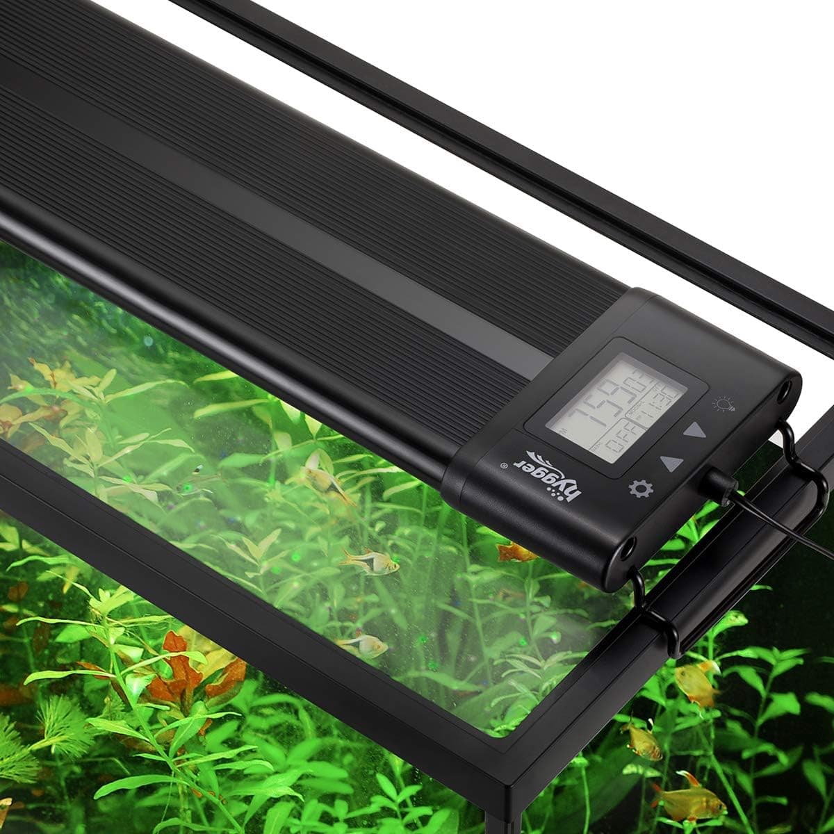 hygger Auto On Off LED Aquarium Light 18-24 Inches Dimmable 7 Colors Full Spectrum Fish Tank Light Fixture for Freshwater Planted Tank Build in Timer Daylight Moonlight & DIY Modes