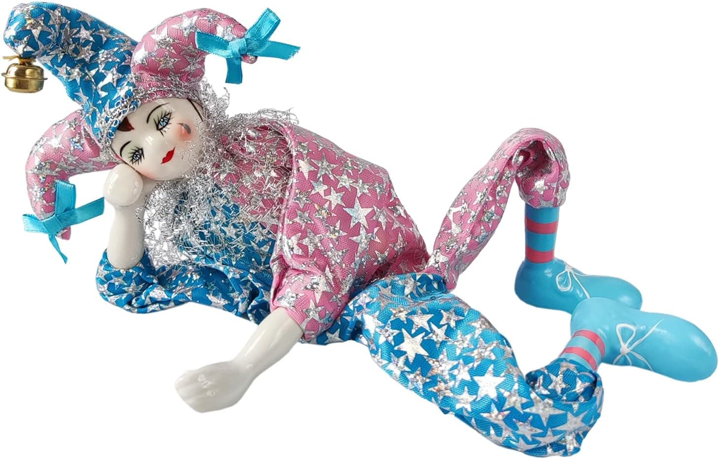 Maxyoung 14-Inch Porcelain Clown Doll, Flexible Body, R13-2