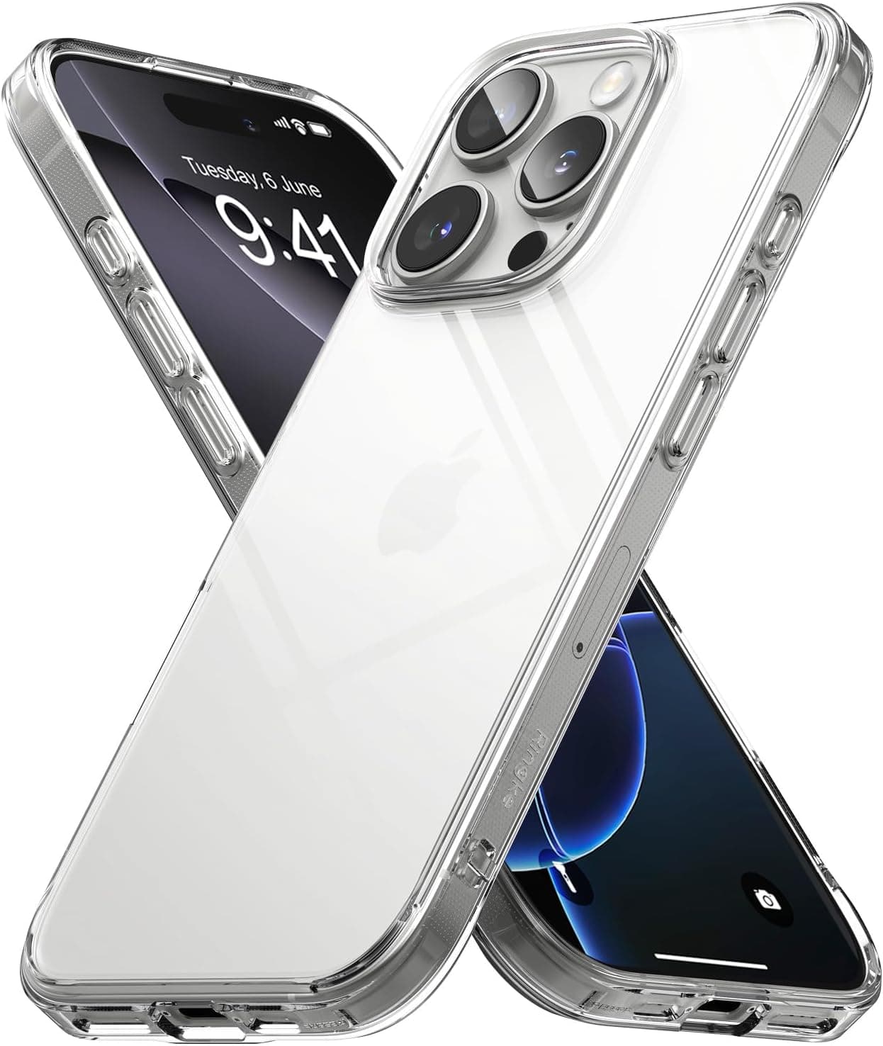 Funda Ringke para iPhone 16 Pro Max [Fusion Clear] | Recubrimiento UV para bolsas de aire resistentes a rayones y decoloración, a prueba de golpes