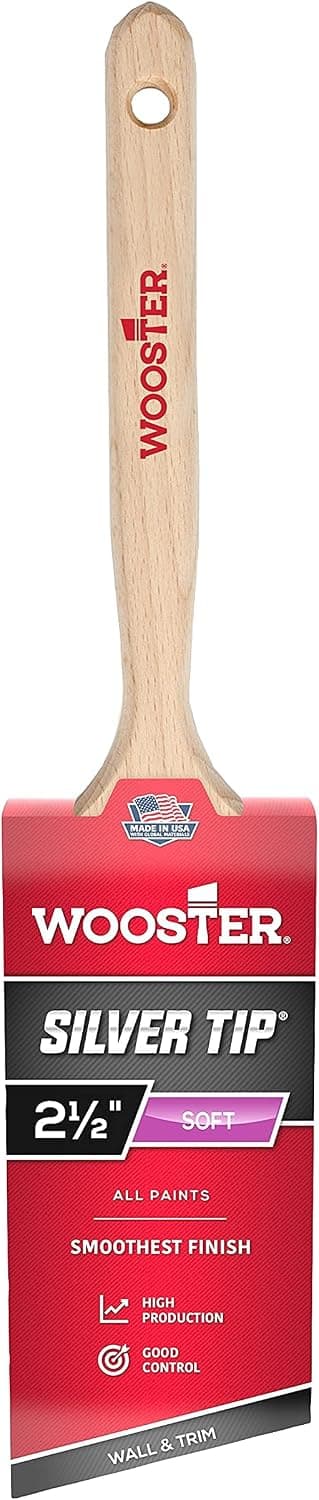 Wooster Brush 5221-2-1/2 Pincel de marco con punta plateada, 2-1/2 pulgadas (paquete de 6)