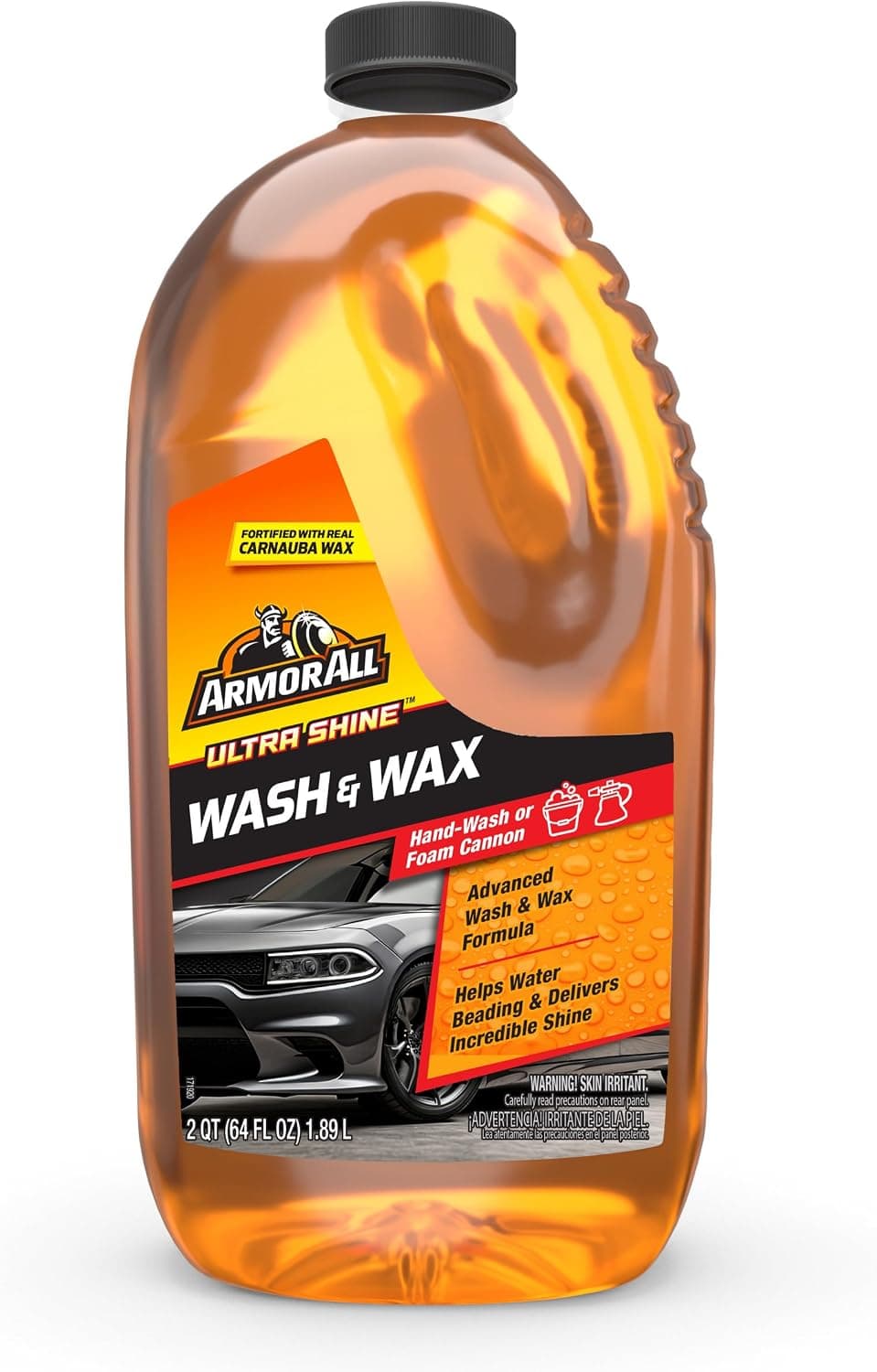 Armor All Ultra Shine Lavado de Autos y Cera de Autos por Armor All, Líquido de Limpieza para Autos, Camiones, Motocicletas, 64 Fl Oz Cada uno