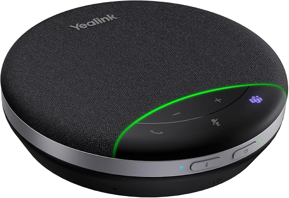 Yealink SP92 Conference Speaker and Microphone with AI Noise Cancellation, 20H Call Time, 13ft Pick-up, 360 Omni Mic 50mm Full-Duplex Speaker, Bluetooth 5.3 USB Speakerphone for Teams