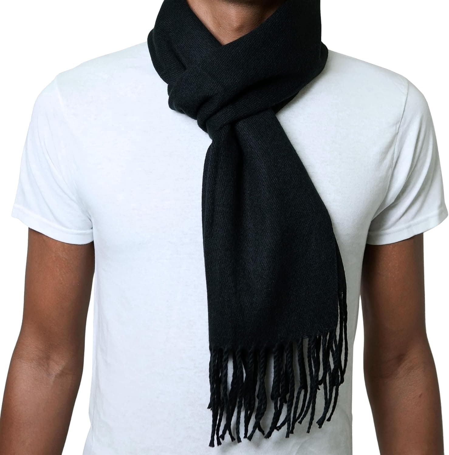 Bufanda alpina suiza para hombre, bufandas de invierno de punto suave, a cuadros, a rayas o sólidas, para cubrir el cuello, larga, cálida y elegante