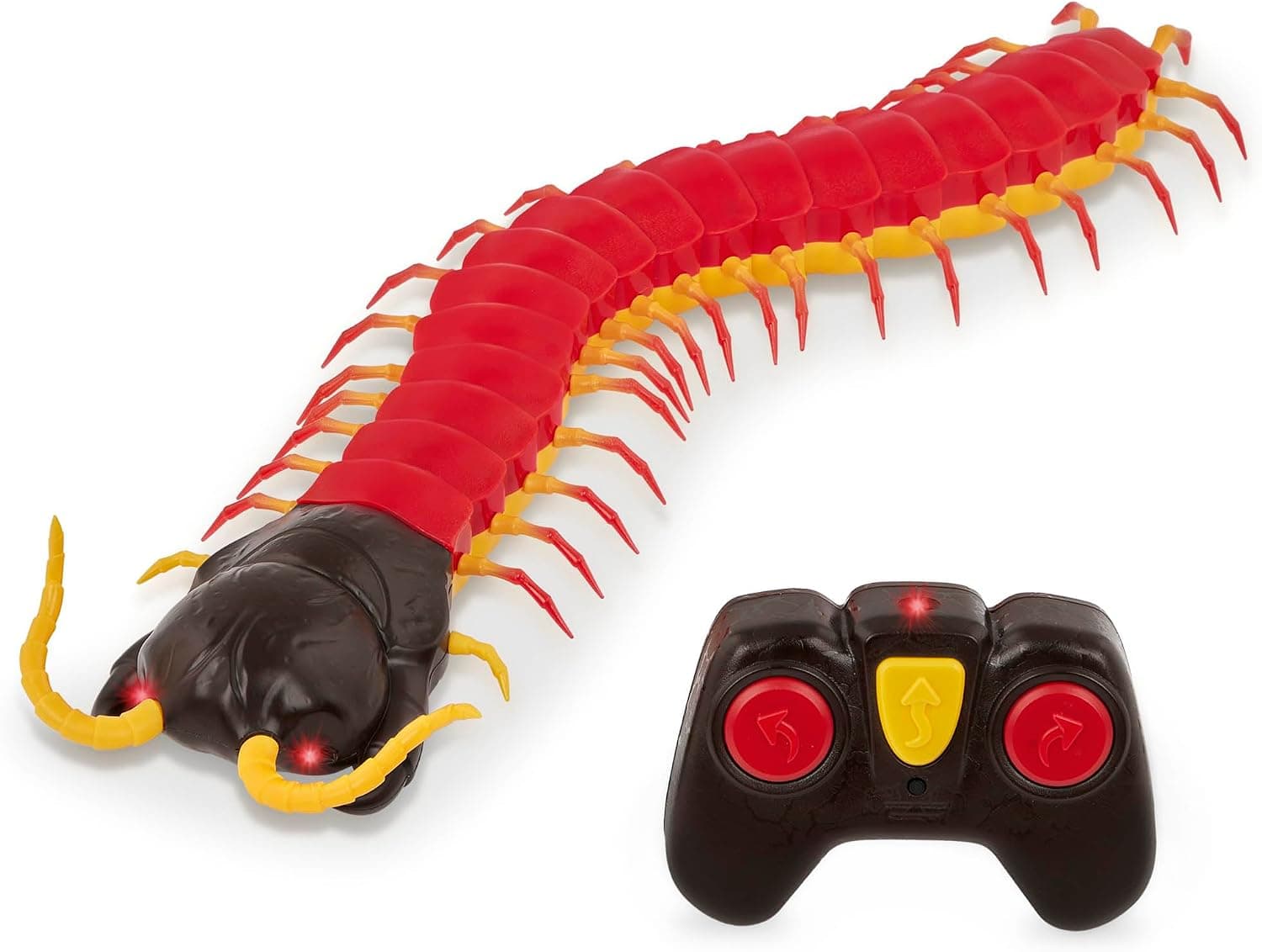 Terra by Battat — Juguete RC Centipede Giant Scolopendra con ojos LED | Ciempiés a control remoto con 18 segmentos corporales, patas de movimiento rápido y movimiento en forma de S; Juguete electrónico de animales para niños mayores de 6 años