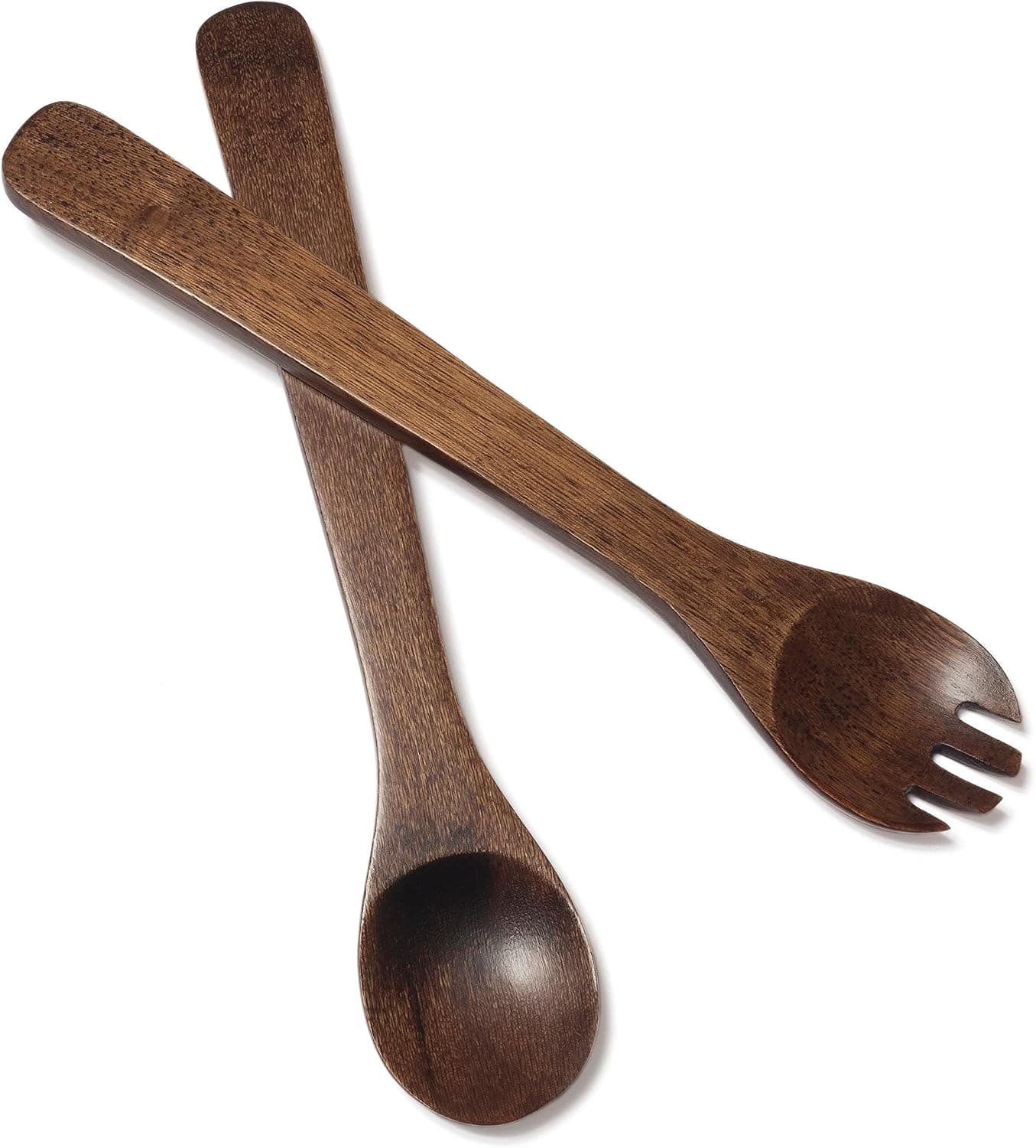 Lipper International Walnut Finish Long Salad Servers, One Pair, 13" x 2 1/2" x 5/16", 2 Count