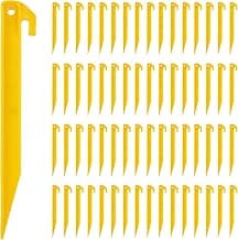 WOPPLXY 80 estacas de plástico para tienda de campaña – Estacas de 9 pulgadas para tienda de campaña, estacas resistentes para toldo, estacas de plástico, estacas de plástico para toldo, estacas para acampar al aire libre, arena, playa, jardín, césped