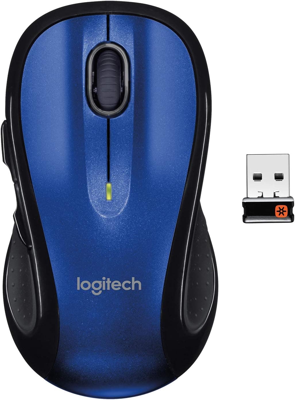 Logitech M510 Ratón Inalámbrico para Computadora - Forma Cómoda con Receptor Unificador USB, con Botones Atrás/Adelante y Desplazamiento de Lado a Lado, Azul
