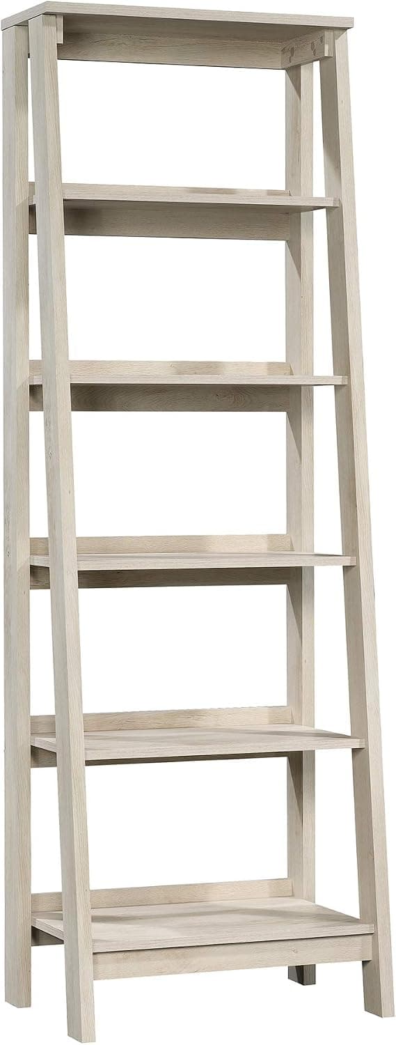Sauder Trestle 5 Librería/estante para libros, largo: 23.54" x ancho: 16.61" x alto: 71.14", acabado castaño tiza