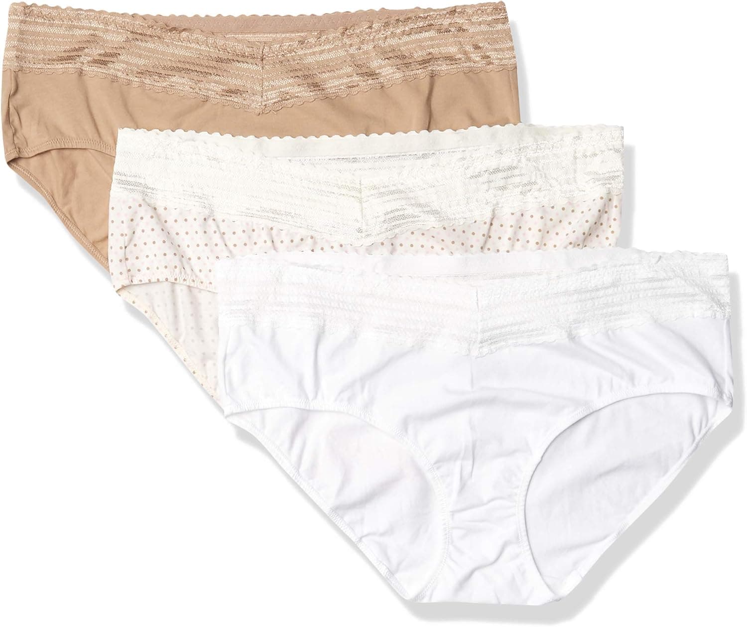 Warner's Blissful Benefits No Muffin - Pack de 3 bragas hipster para mujer