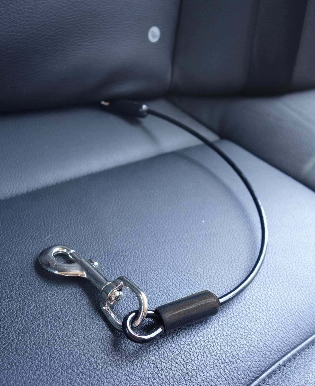 Leash Boss Cinturón de seguridad para perros – Cinturón de seguridad de coche resistente sin masticar para perros, cuerda de acero recubierta para seguridad, correa ajustable para mascotas pequeñas, medianas y grandes, correa de seguridad duradera para mascotas para coches