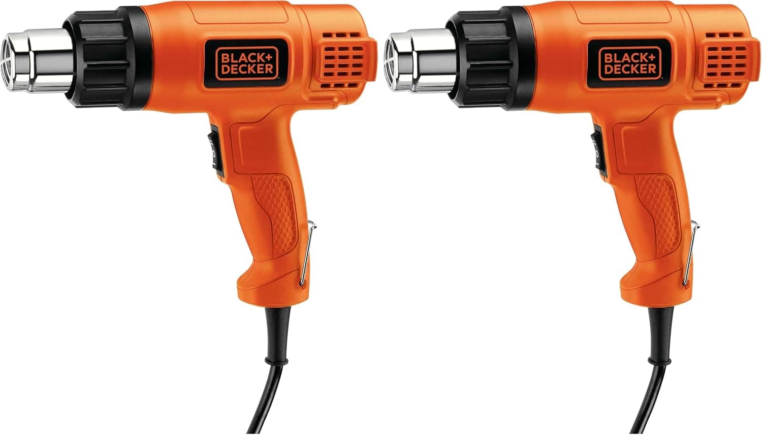 Pistola de calor BLACK+DECKER para manualidades, con cable, configuración de calor dual de hasta 1000 grados, 1350 vatios (HG1300) (paquete de 2)