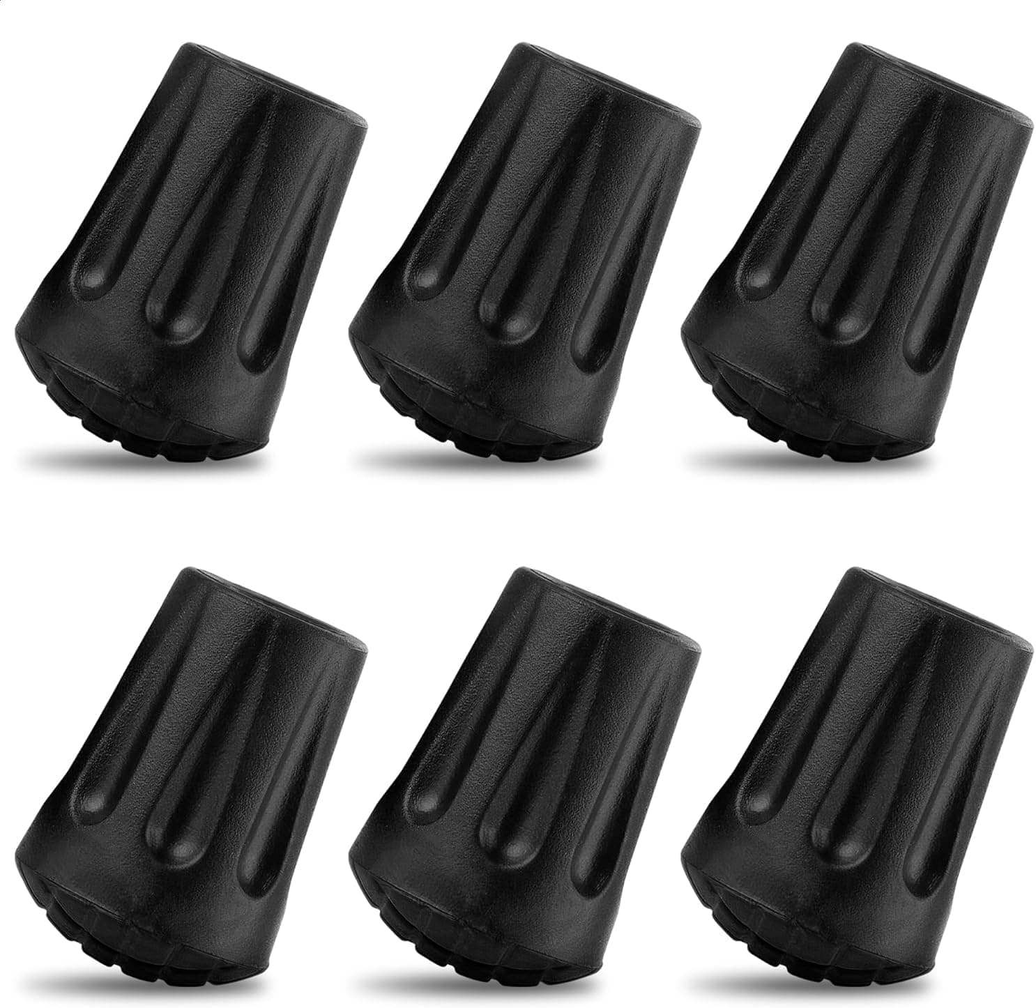 6 Pcs Hiking Pole Tips Hiking Accessories - Cane Rubber Tips Replacement Hiking Stick Grip Replacement Walking Cane Tips Hiking Poles for Hiking Gear - Camping Accessories Hiking Sticks Trekking Poles