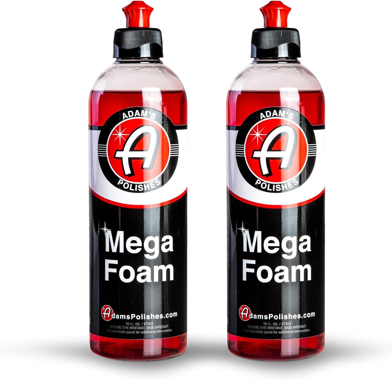 Adam's Polishes Mega espuma (16 oz, 2 unidades) – Jabón de lavado de coche con pH neutro, concentrado para uso en cubo de lavado de coche, pistola de espuma para limpieza, no tira cera de coche ni revestimiento de cerámica