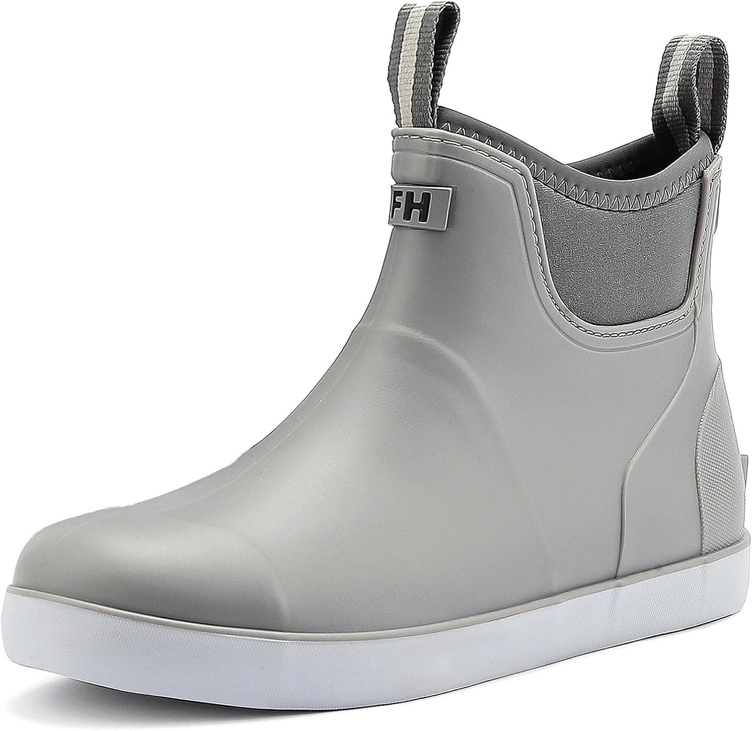 Botas de cubierta para hombre, botas de lluvia de tobillo impermeables, tracción antideslizante para hombre, botas de pesca de goma para jardín al aire libre, zapatos de alto rendimiento para la agricultura
