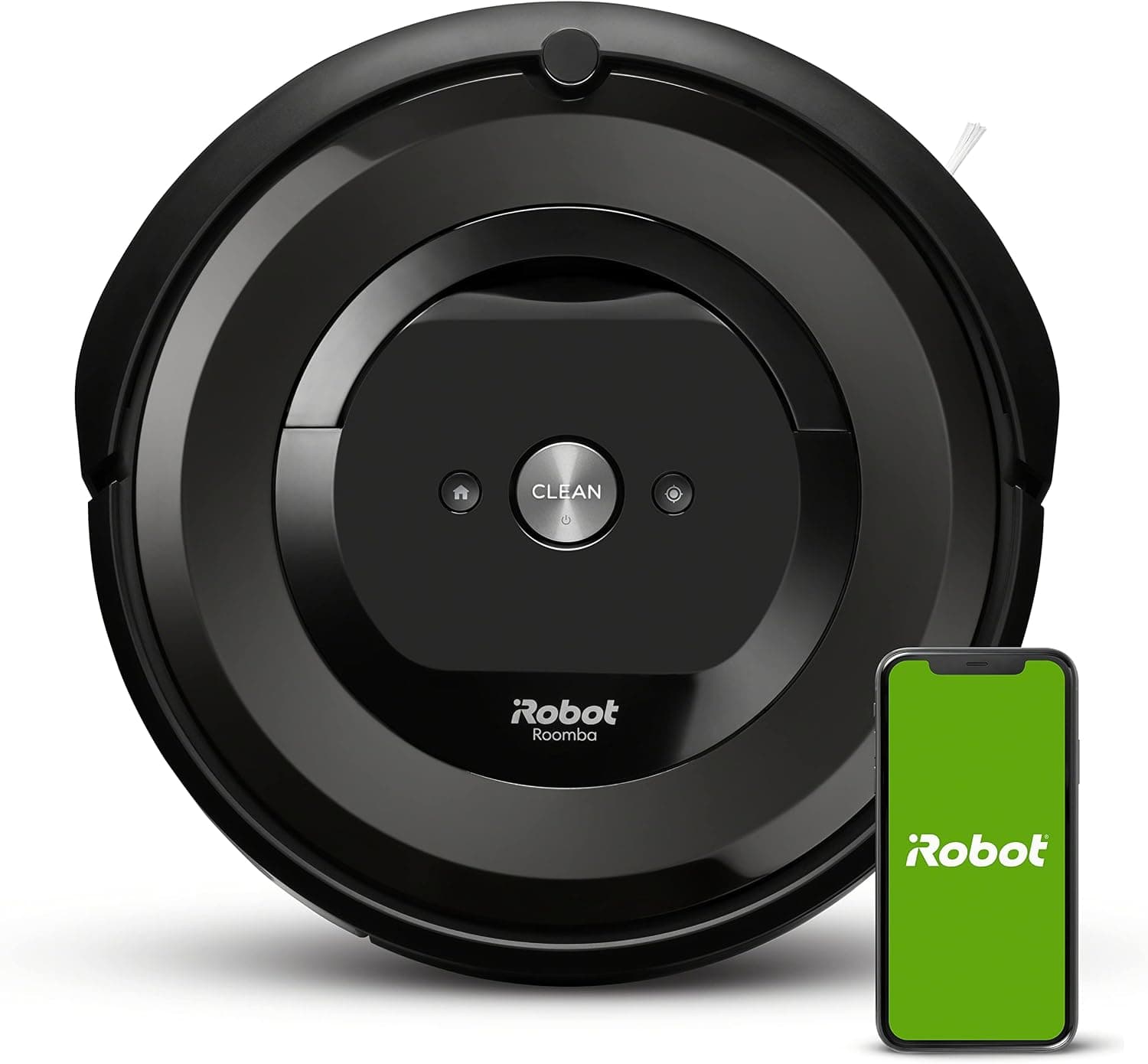 Robot aspirador iRobot Roomba E5 (5150) - Conexión Wi-Fi, funciona con Alexa, ideal para pelo de mascotas, alfombras, aspirador robótico duro y autocargable, negro