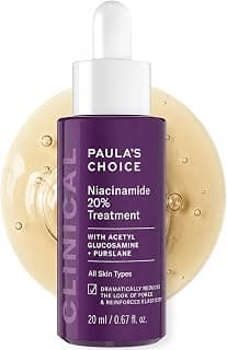 Paula's Choice CLINICAL 20% Niacinamida Suero facial con vitamina B3, 0.67 onzas líquidas | Suero antienvejecimiento para la decoloración y minimización de los poros dilatados, sin fragancia