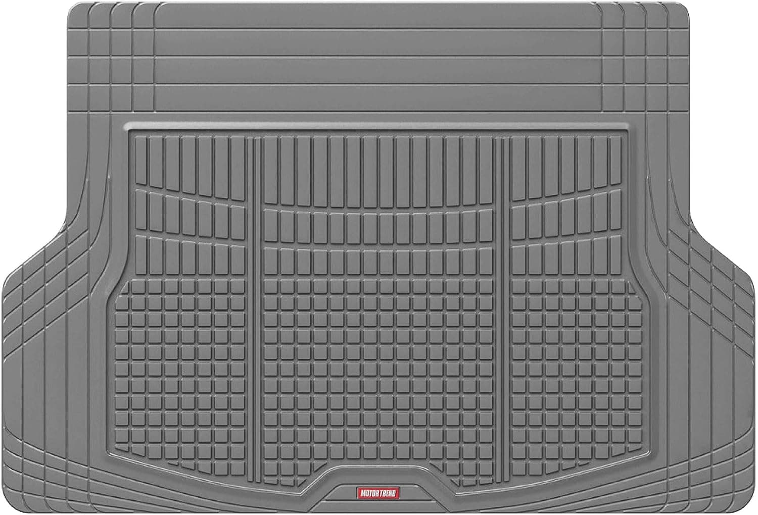 Motor Trend FlexTough Alfombrilla de carga trasera – Alfombrilla para maletero de coche recortable de alta resistencia para la parte trasera de SUV, forro de carga trasero universal para SUV, forro de maletero flexible, alfombrillas para piso automotriz y revestimientos de carga (gris)