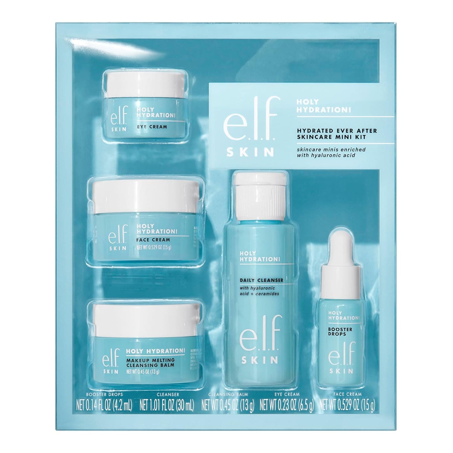 e.l.f. PIEL ¡Santa Hidratación! Mini Kit de Cuidado de la Piel Hidratado para Siempre Después, Viajes